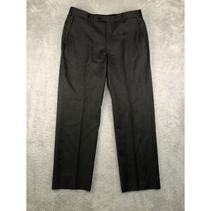 Brooks Brothers Pants Men 35x30 Charcoal Gray Made in Italy 1818 Fitzgerald Wool